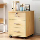 Stilvoller Aktenschrank aus Holz für Schreibtisch mit abschließbarer Schublade – funktionale Aufbewahrungslösung für Zuhause oder Büro, 1/2/3/4-stöckig, Dokumenten-Organizer, 40 x 34 x 5 cm