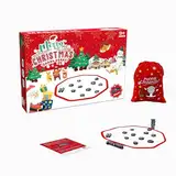 Magnetisches Schachspiel, Neueste Magnetspiels Weihnachtsedition, Schachbrett Magnetisch, Tischs Magnetspiels, Tragbares Schachbrett Brettspiele für Familientreffen Weihnachts Geburtstagsgeschenk