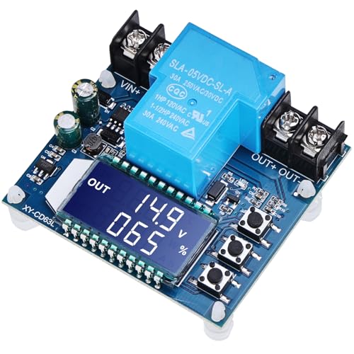 Batteriewächter DC 6V-60V, Niederspannungs Abschaltung Schützt 30A, Batterie-Niederspannungs-Trennmodul mit LED-Display, Überentladungsschutz Batterie Monitor, Abschaltautomatik