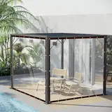 Plane Wasserdicht Transparent,2.5x5 Transparente Plane,Gewächshaus Pet Hutch Dach,PVC Wasserdicht Regenschutz,Plane Durchsichtig Abdeckplane,Wetterfeste Plane Faltbar Planen,Plane Transparent Mit ösen