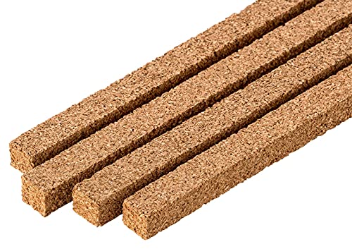 Korkstreifen | Parkett Dehnungsfuge | Dehnungsstreifen aus Kork | Gleisunterlage Modelleisenbahn & Modellbau | Naturkork aus Portugal – Streifen 900 x 10 x 10 mm, 10er-Pack