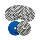 Trockene Diamant-Polierpads, 7 Stück, Körnung 50, for Granit, Marmor, Stein, Keramik, 10,2 cm, 100 mm (Color : 7, Size : Grit:50)