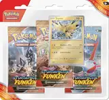 Pokémon 3er-Pack-Blister Karmesin & Purpur – Stürmische Funken: Zapdos