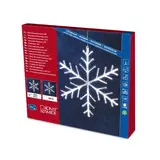 Konstsmide 4440-103 LED Acryl Schneeflocke 24 warm weiße Dioden / Ø: 40cm / 24V Außentrafo / transparentes Kabel, 40 x 40 cm, Warmweiß