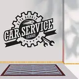 Zdklfm69 WandSticker Wandtattoos Autoservice Autoreparatur Garage Motorservice Garage Werkstatt Aufkleber Wandkunst Dekoration 144x114cm