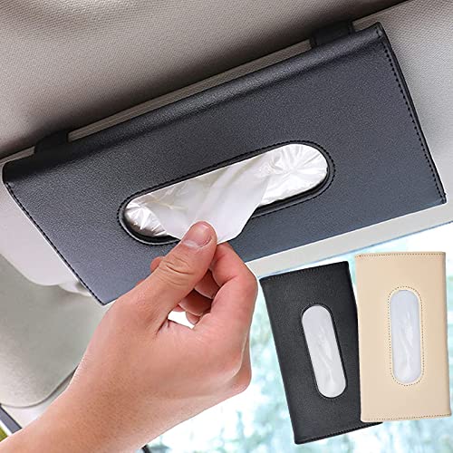 NO 2 PCS Taschentuchbox Sonnenblenden Gewebehalter Maskenhalter Auto Taschentuchbox hängender Papierhandtuchclip Car Tissue Holder für Rückenlehne Hängen Serviettenhalter Aufbewahrungskoffer