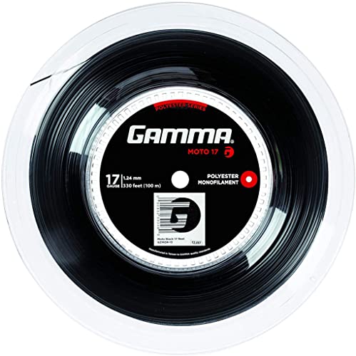 Gamma Tennissaite Moto 17 (1.24 mm) Schwarz 100 m Rolle Schwarz