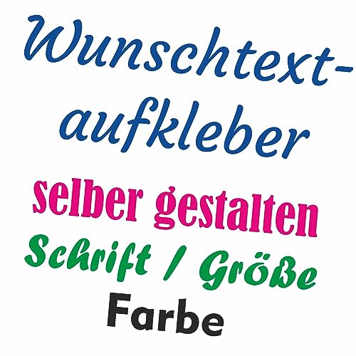 INDIGOS UG - Aufkleber selbst gestalten - Autoaufkleber mit Wunschtext für die Heckscheibe - bis 120 cm - Auto Aufkleber personalisiert für innen & außen wetterfest Fahrzeugbeschriftung individuelle