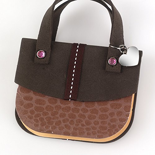 Handbag Notes - Brown Croco: Mini-Designertasche mit Notepad