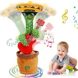 Kaktus Plüschtier,Sprechender Kaktus,Dancing Cactus,Kuscheltier Kaktus,Tanzender Kaktus Plüschtiere,Kinderlieder Singender Kaktus,Aufnehmen Lernen zu Sprechen Plüsch Puppe,Kaktus Plüsch Spielzeug