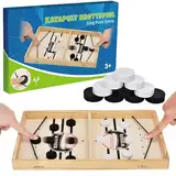 Donluhu Sling Puck Spiel, Tisch Hockey Spielzeug, Hockey Brettspiel, Fast Sling Puck Spiel, Portable Schachbrett Set-Passendes Geschenk, Eltern-Kind Interaktion Spielzeug für Kinder & Familie