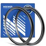 NEEWER 77-82mm Step Up Adapterring (2er Pack) mit Reinigungstuch, ultraschlanker Objektivfilter Adapterring aus Aluminiumlegierung für 77mm Kameraobjektive zur Verwendung von 82mm Filtern