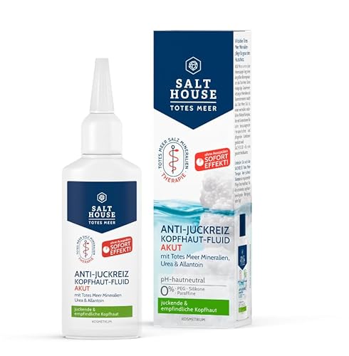 Salthouse Totes Meer Therapie Anti-Juckreiz Kopfhaut-Fluid Akut, beruhigende Leave-on-Pflege ohne Ausspülen, mit Panthenol & Niacinamid, bei Kopfhautjucken, 75ml