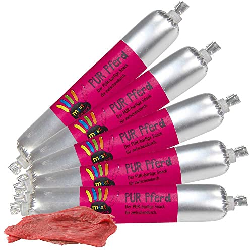 Schecker Hundefutter - Meatfingers Pferd - der PUR Barfige Snack - von nur 1 einzigen Tierart - alle Zutaten schlachtfrisch vom Metzger
