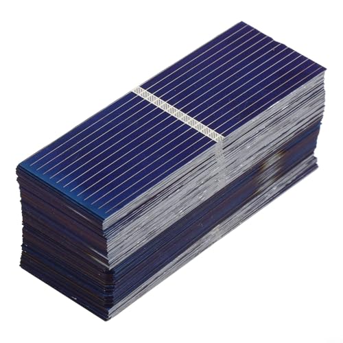 Solarzellenmodul, DIY-Set, 52 x 19 mm, polykristallines Silikon, 100 Stück, 0,5 V, hohe Umwandlungseffizienz, Solarmodule für Outdoor-Modelle, Spielzeug, Displays, Lichterketten, Energieprojekte