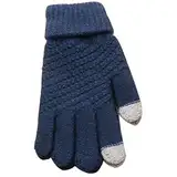 dragonaur-home decor 1 Paar Unisex Winter Touchscreen Handschuhe Knit Warm Thick Thermal Touch Screen Gloves Soft Stretch Texting Fäustlinge für Herren Damen Cyan