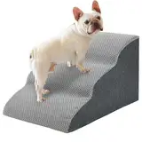 WGYTECH Hundetreppe Für Kleine Hunde 3 Stufen Haustiertreppe Katzentreppe für Sofa Bett Waschbar&rutschfest Abnehmbarer Bezug Hunderampe für Couch für Hunde und Katzen