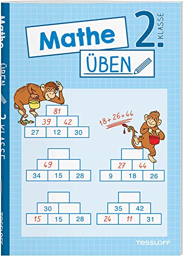 Mathe üben 2. Klasse : Zahlen bis 100, plus und minus, Einmaleins oder Geometrie