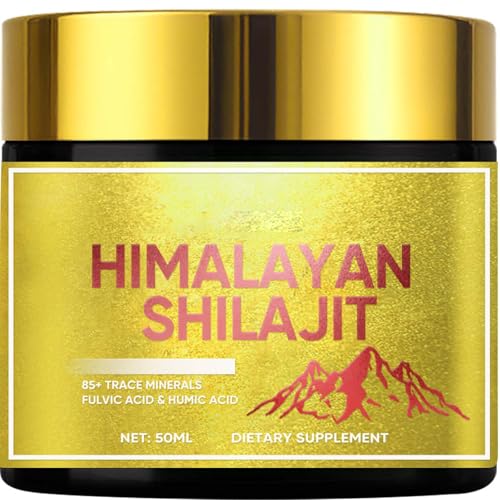 Shilajit, Shilajit Original Supplement Rich in Fulvic Acid & 85+ Trace Minerals, Shilajit Resin for Men & Women