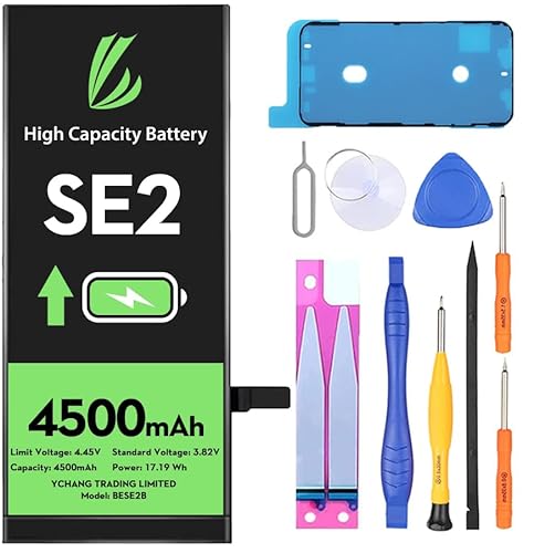 LL TRADER Akku für iPhone SE 2020, 4500 mAh hohe Kapazität 0 Zyklus Ersatzakku für iPhone SE 2020 mit komplettem Set Reparaturwerkzeug