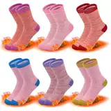 ZERULETS Kinder Mädchen Dicke Socken 6 Paare Thermosocken Wintersocken Warme Weihnachtssocken Sportsocken Kindersocken für 7-10 Jahre