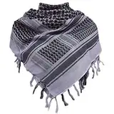 Chalier Fashion Shemagh Palästinenser Tuch 100% Baumwolle Militär Tactical Desert Schal Arabischer Wüsten Schals Unisex Halstuch Kopftuch Herrn und Damen MEHRWEG