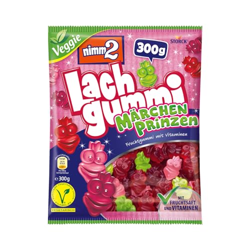 nimm2 Lachgummi Märchenprinzen – 1 x 300g – Vegetarisches Fruchtgummi mit Fruchtsaft und Vitaminen