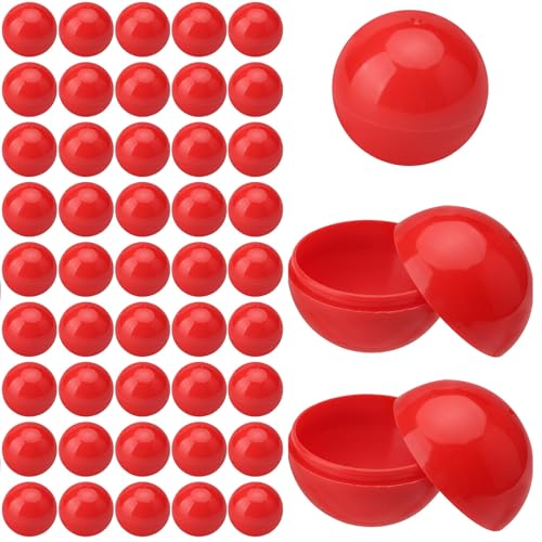 ZMDMAH Lotterie Kugeln 50 Stück Plastikkugeln Zum BefüLlen BäLle Zum öFfnen 3cm Bingo Kugeln Runde Kapseln Zum BefüLlen Ideal für Lotto Kugel Maschine Wettbewerbe Tombolas Festivals und Spielpartys