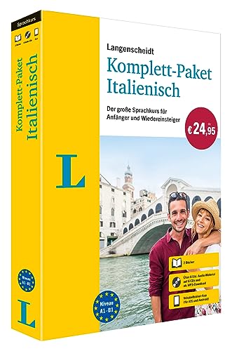 Langenscheidt Komplett-Paket Italienisch: Sprachkurs zum Italienisch lernen für Anfänger und Wiedereinsteiger mit 2 Büchern, 6 CDs und Vokabeltrainer-App