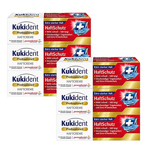 6x Kukident Haftcreme Starker Haftschutz, 40g