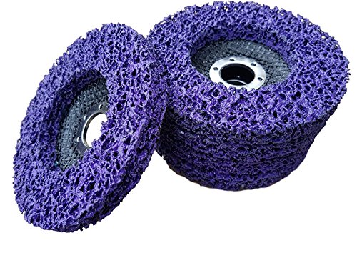 5 x ROSTIO CSD Scheibe 125 mm Lila | purple für Winkelschleifer | Flex | Reinigungsscheibe