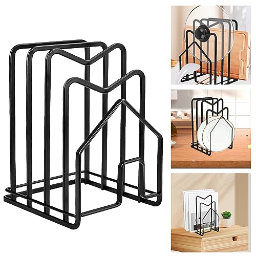 Schneidebrett Rack Schneidebrettständer Schwarz Schneidebrett Halter Ständer Schneidebrett Halterung Topfdeckelhalter Schneidebrett Organiser Ständer Topfpfannendeckel Halter für Küche