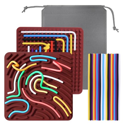LURNODY Sensorik Activity Board, Color Sorting Sensory Toy Doppelseitiges Sensory Play Tray,Silikon Fidget Toys zur Stressabbau, Geeignet für Kinder ab 3 Jahren und Erwachsene
