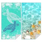 Strandtuch Mikrofaser Badetuch Groß 180x80 2 Set Strand XXL Strandhandtuch Saunahandtuch Strandtücher Sandfrei Saunatuch Microfaser Handtuch Beach Towel Zubehör Schnelltrocknend Strandlaken