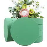 AKOLAFE 8 Stück Steckschaum Rund Steckschwamm 16,5 x 4cm Steckschaum für Blumen Grün Steckmasse für Frischblumen klein Blumensteckschaum zum Basteln für Hochzeiten, Geburtstage, Garten, Wohnung