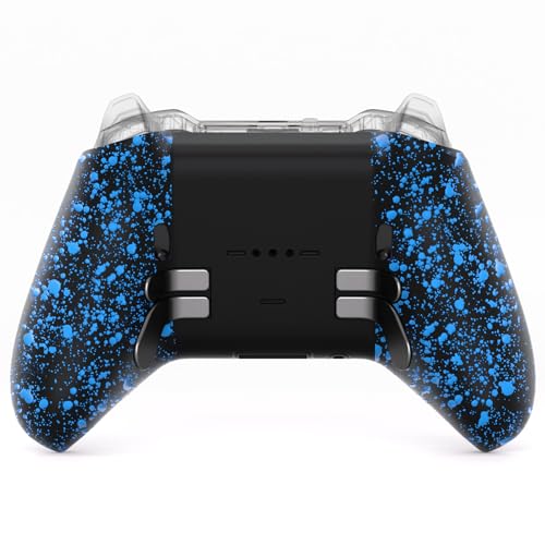 eXtremeRate Rückgehäuse Case für Xbox Elite Series 2/Series 2-Core Controller, DIY-Ersatz Abdeckung Back Shell Cover Set für Xbox Elite V3 Controller Model 1797–Texturiert Blau