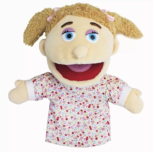 LOMTRATS Familie Handpuppen für Kinder, beinhaltet Opa, Oma, Papa, Mama, Tochter, Sohn mit beweglichen offenen Mund, perfekt für Storytelling, Unterricht, Vorschule, Geburtstagsgeschenke,1 Pcs