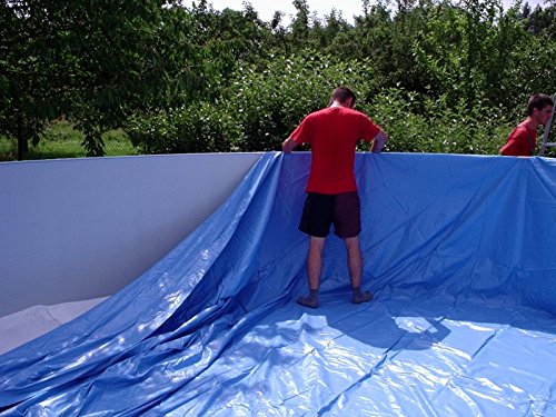 Poolinnenfolie blau Poolfolie geeignet für Stahlwandpools mit Ø 350 x 90 cm