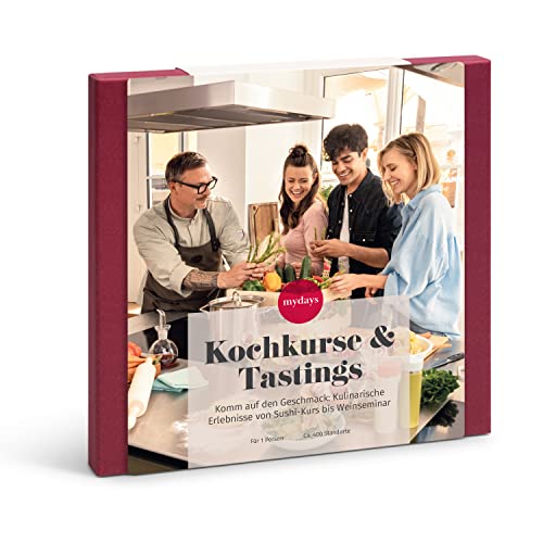 mydays Geschenkbox Kochkurse & Tastings, über 50 Erlebnisse an 400 Standorten, Erlebnis-Gutschein für 1 Person