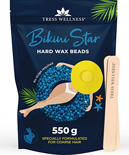 Tress Wellness Waxing Perlen - Für Sensible Haut ohne Wachsstreifen - 550g bis zu 50 mal Waxen - Wachsperlen Haarentfernung Wachs