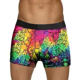 WKAYsIV Herren Boxershorts Ohne Gummibund komplett Bedruckte Gesichtsunterwäsche Bosnisch (Red, XXXL)