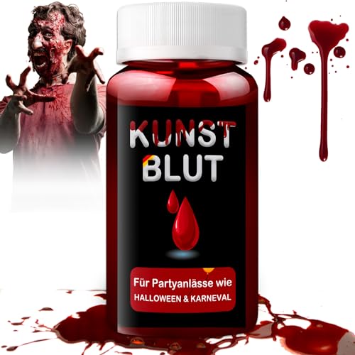 Halloween Kunstblut 150ml, Fake Blood, Kunstblut für Haut, Fake Blut, Kunstblut für Kleidung, Schminke Karneval, SFX Theatre Stage Makeup, Halloween Make up, Karneval Schminke,Halloween Schminke