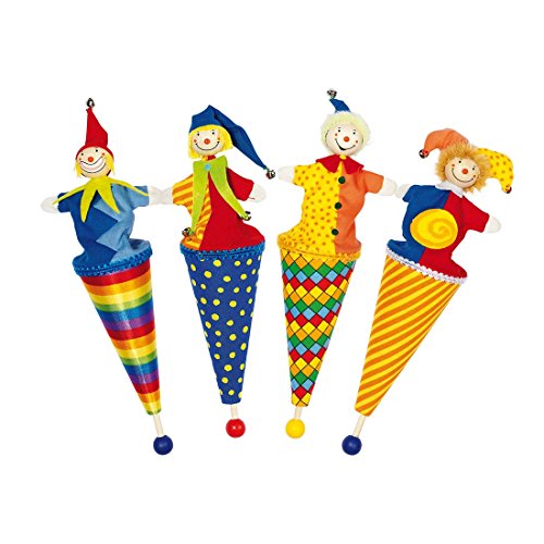 goki 51818 - Pup-up Clown, sortiert, 1 Stück