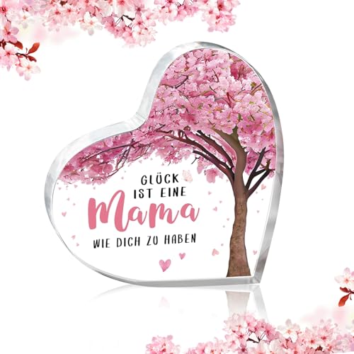 Beste mama Geschenke für mama Mama Geburtstagsgeschenk, Herzförmige Acryl Dekoration Für Muttertag, Persönliches Geschenk Für Mama, Transparentes Design, Mama geschenk