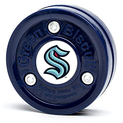 Green Biscuit NHL Seattle Kracken Blue Eishockey Puck