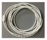 EFIXS Rollokette aus PVC (Bedienkette) - Länge: 50 cm bis 50 Meter - Hier: 160 cm Bedienlänge (320 cm Umlauf) - 3,2 x 4 mm, fürRollos, Jalousien, Lamellenvorhänge, Weiss, inklusive Kettenverbinder