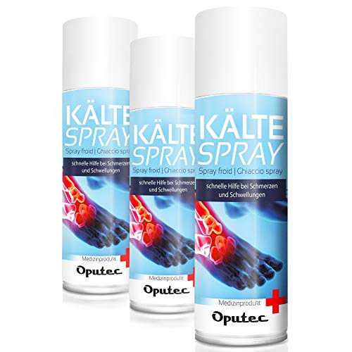 3 x 400ml Oputec Kältespray Eisspray Sport: Erste-Hilfe-Spray bei Sportverletzungen, Schmerzen und Schwellungen (Klassisch) - Medizinisches Kühlspray für jedes Erste-Hilfe-Set