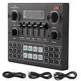 Audio Mixer, V9 Bluetooth Soundkarte Stereo Audio Mixer 16 Spezialeffekt Sound für Computerspiel Handy Live Broadcast