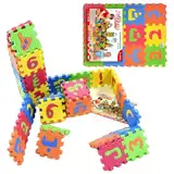 Tsffae Arabische Alphabet-puzzlematten, 36 Stück, Ineinandergreifende Schaumstoff-Puzzle-spielmatte, Bunte Eva-Fliesen, Buchstaben-bodenpuzzles, Passendes Lernwerkzeug Für Mädchen Und Jungen