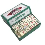 EIMZU Mahjong, Majongsteine Spiel, Mini Mahjong Set, Majongsteine Spiel, Traditionelles Chinesisches Majong Spiel, Tragbarer Mahjong Brettspiel Set mit 144 Mahjong Steinen, Tabletop Spiel Brettspiel